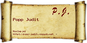 Popp Judit névjegykártya